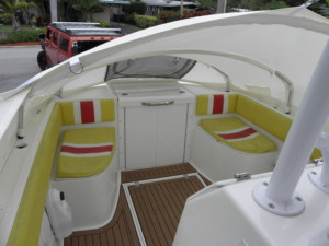 Concept Cuddy 34' center console boat marine canopy, bow dodger, boat shade, bow shade, canvas cabin