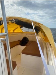 Boat Bow Shade in Yellow Color for a Boat