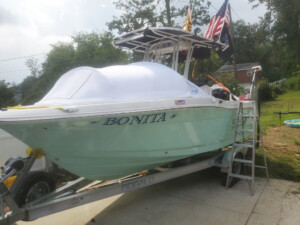 Boat Bow Shade for a Ship Names Bonia